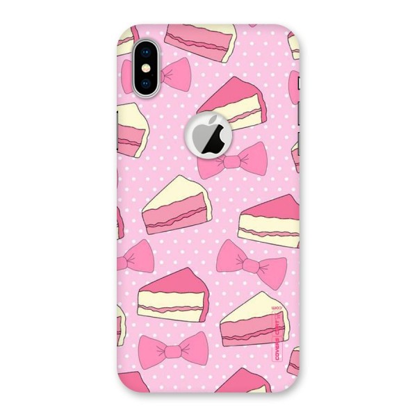 Bow Cake Back Case for iPhone XS Logo Cut