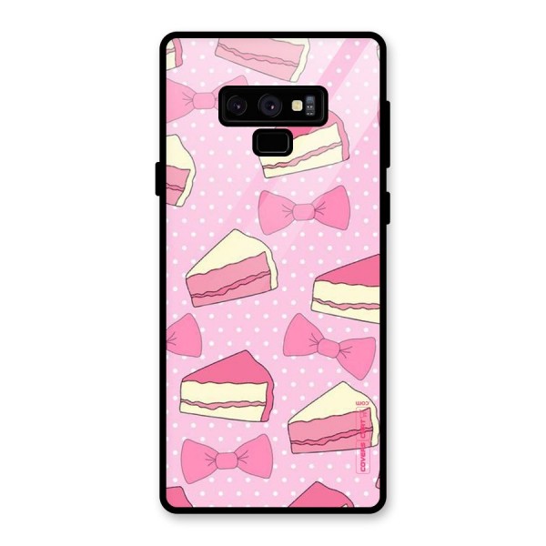 Bow Cake Glass Back Case for Galaxy Note 9