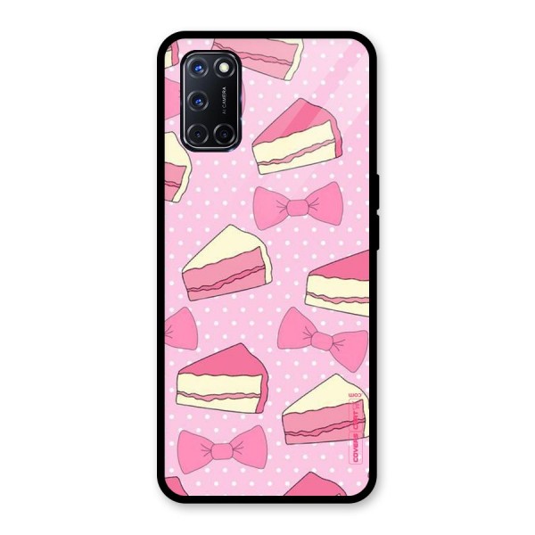 Bow Cake Glass Back Case for Oppo A52