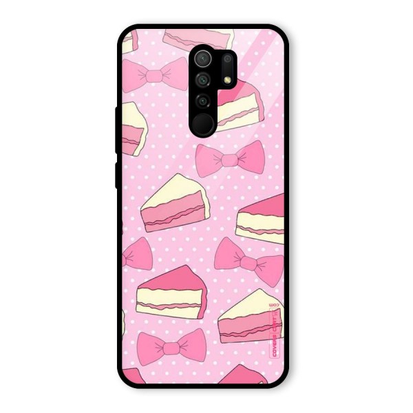 Bow Cake Glass Back Case for Redmi 9 Prime