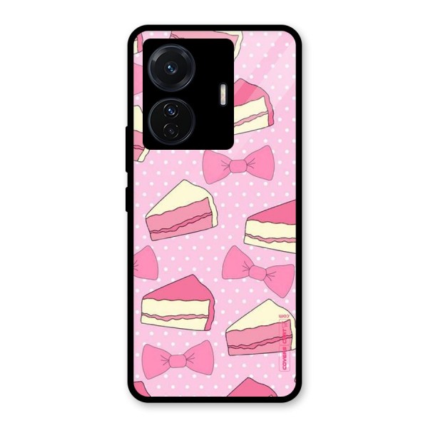 Bow Cake Glass Back Case for Vivo T1 Pro