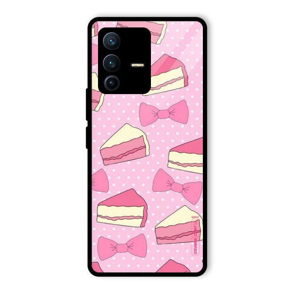 Bow Cake Glass Back Case for Vivo V23 Pro