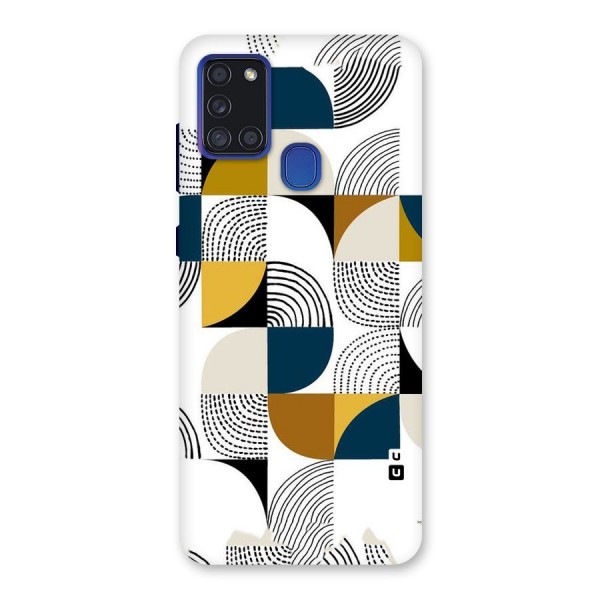 Boxes Pattern Back Case for Galaxy A21s