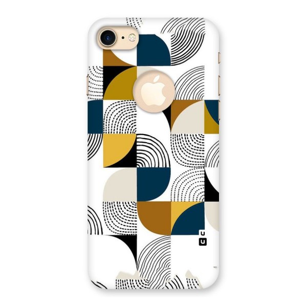 Boxes Pattern Back Case for iPhone 8 Logo Cut