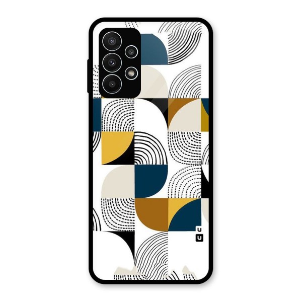 Boxes Pattern Glass Back Case for Galaxy A23