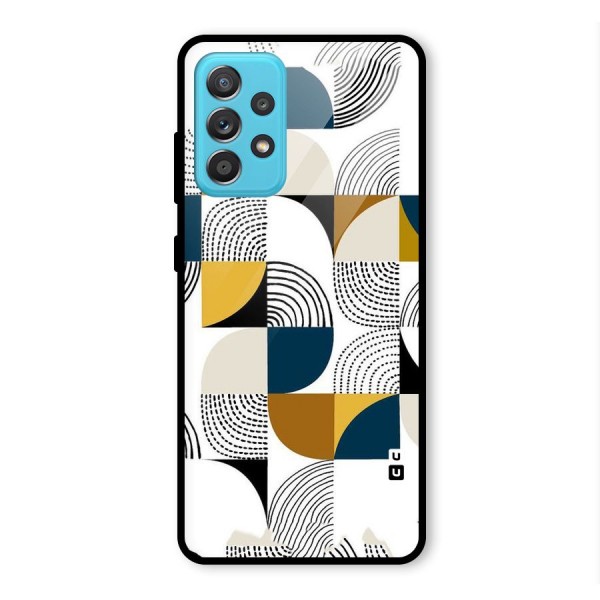 Boxes Pattern Glass Back Case for Galaxy A52s 5G
