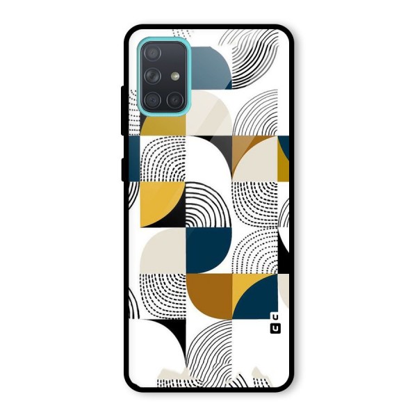 Boxes Pattern Glass Back Case for Galaxy A71