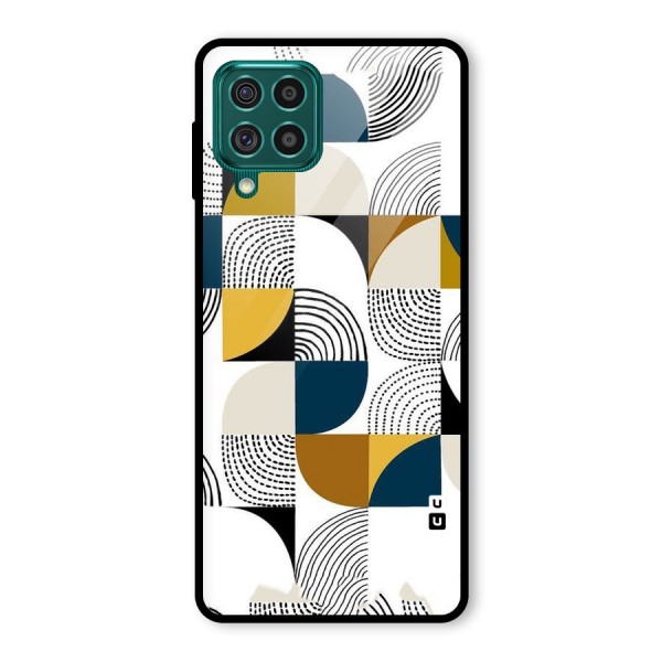 Boxes Pattern Glass Back Case for Galaxy F62