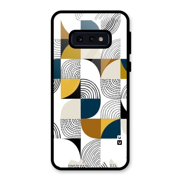 Boxes Pattern Glass Back Case for Galaxy S10e