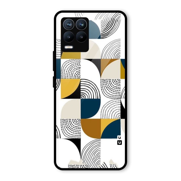 Boxes Pattern Glass Back Case for Realme 8 Pro