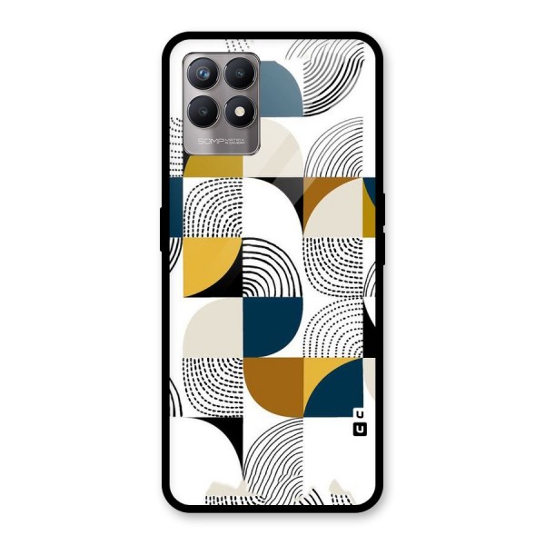 Boxes Pattern Glass Back Case for Realme 8i