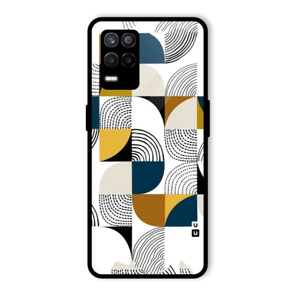 Boxes Pattern Glass Back Case for Realme 9 5G