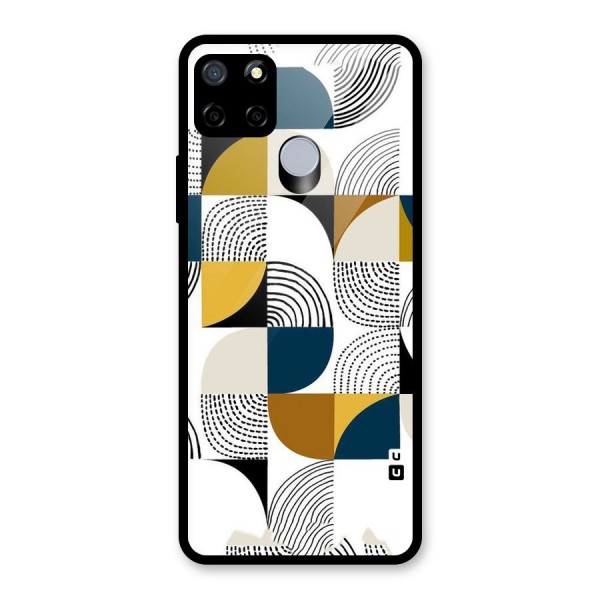 Boxes Pattern Glass Back Case for Realme C15