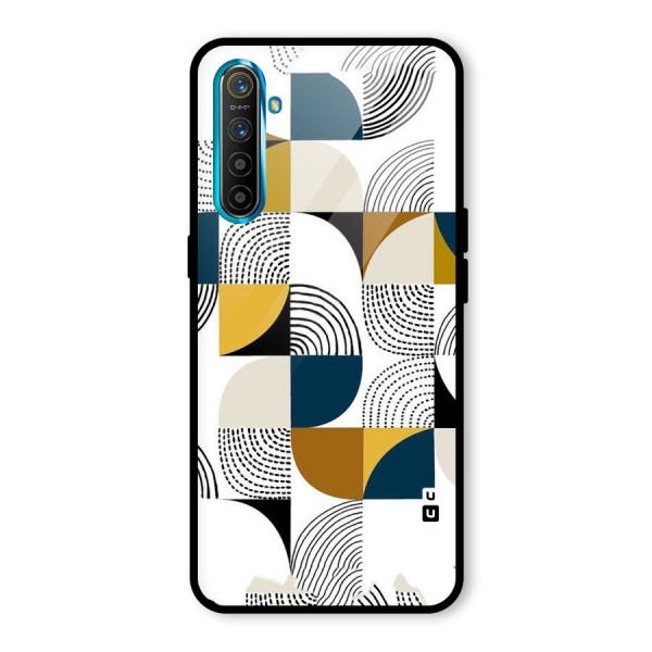 Boxes Pattern Glass Back Case for Realme XT