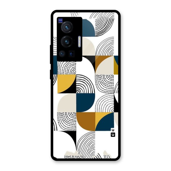 Boxes Pattern Glass Back Case for Vivo X70 Pro