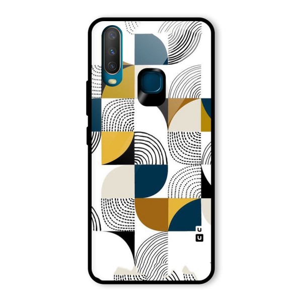 Boxes Pattern Glass Back Case for Vivo Y12