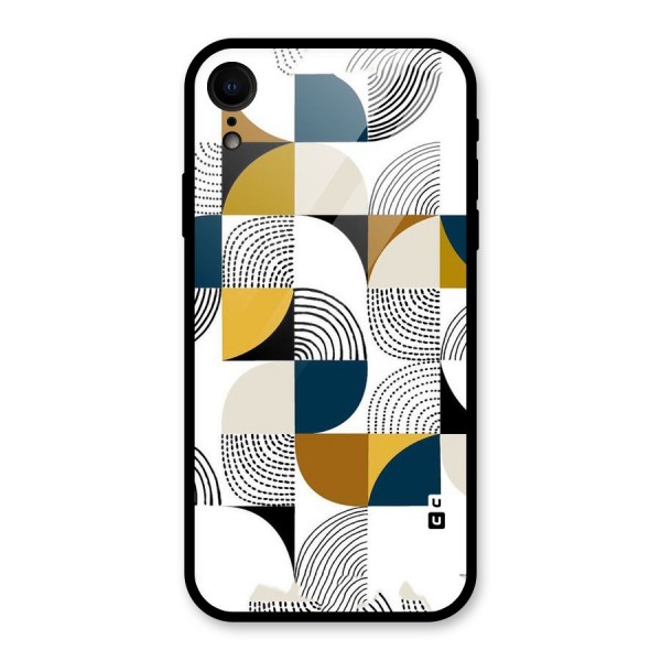 Boxes Pattern Glass Back Case for XR