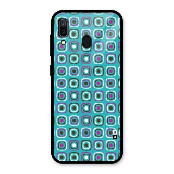 Boxes Tiny Pattern Glass Back Case for Galaxy A30