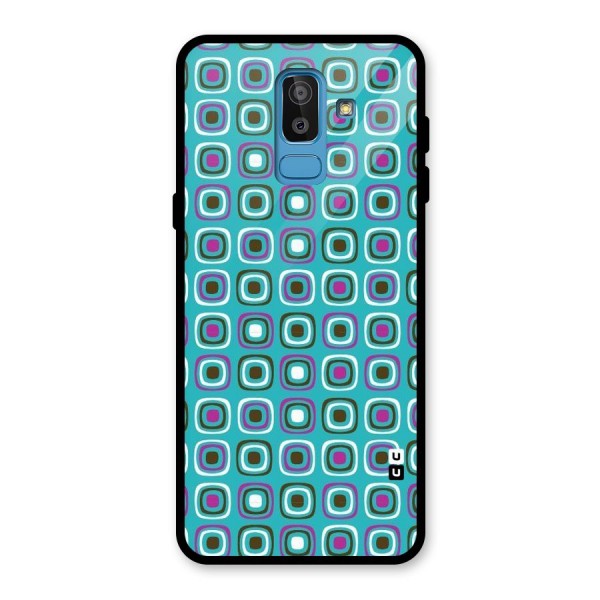 Boxes Tiny Pattern Glass Back Case for Galaxy J8