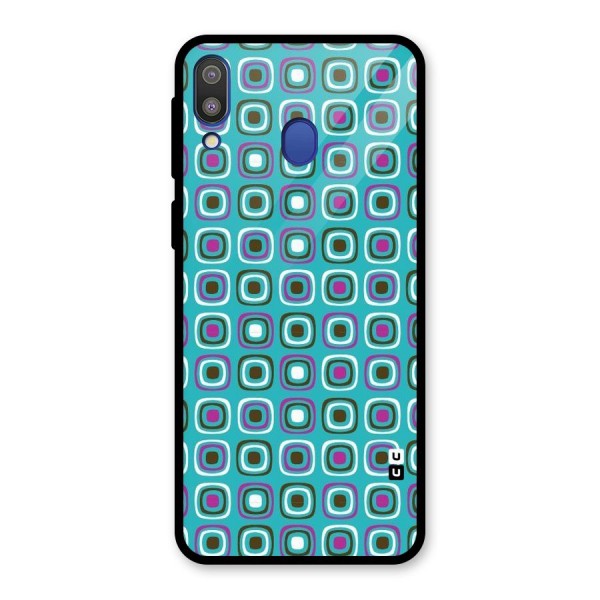 Boxes Tiny Pattern Glass Back Case for Galaxy M20