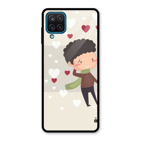 Boy in love Glass Back Case for Galaxy A12