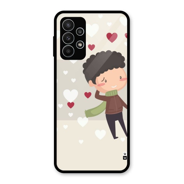 Boy in love Glass Back Case for Galaxy A23