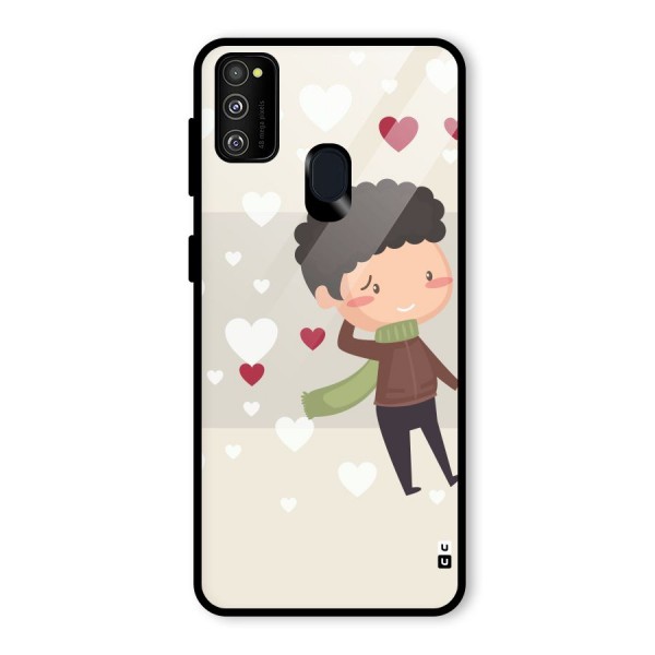 Boy in love Glass Back Case for Galaxy M21