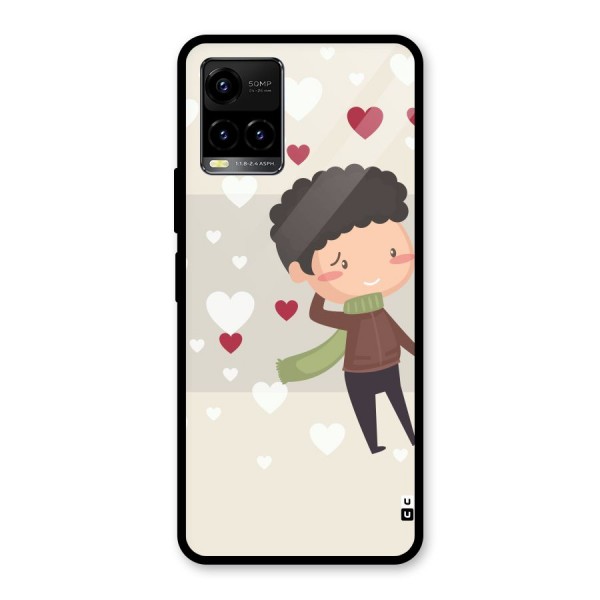 Boy in love Glass Back Case for Vivo Y21G