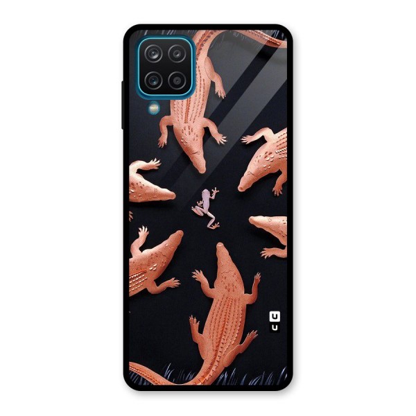 Brave Frog Glass Back Case for Galaxy A12