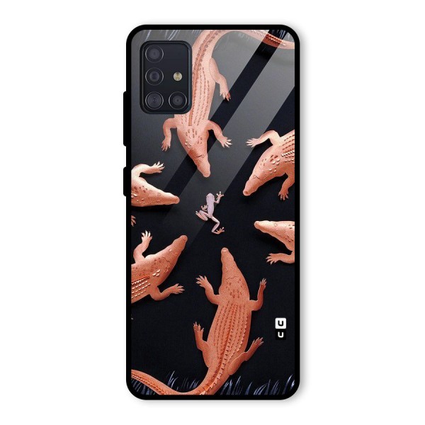 Brave Frog Glass Back Case for Galaxy A51