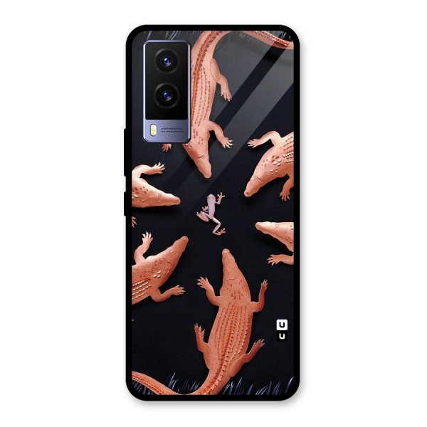 Brave Frog Glass Back Case for Vivo V21e 5G