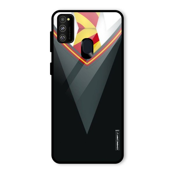 Brave Heart Glass Back Case for Galaxy M21