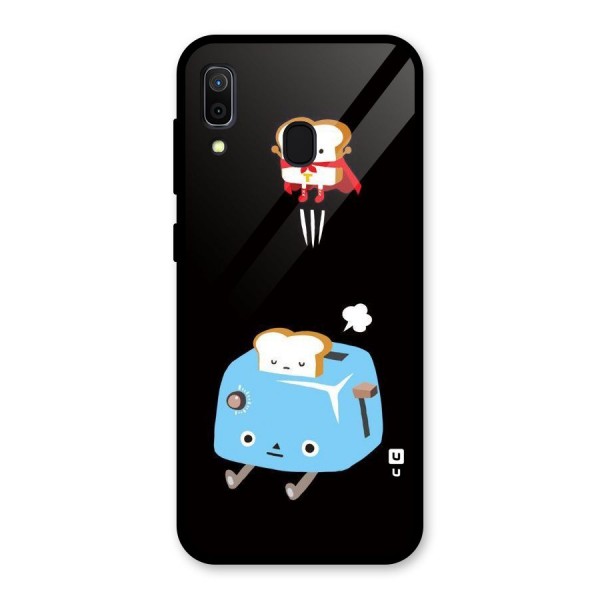 Bread Toast Glass Back Case for Galaxy A30