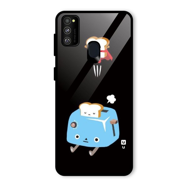 Bread Toast Glass Back Case for Galaxy M21