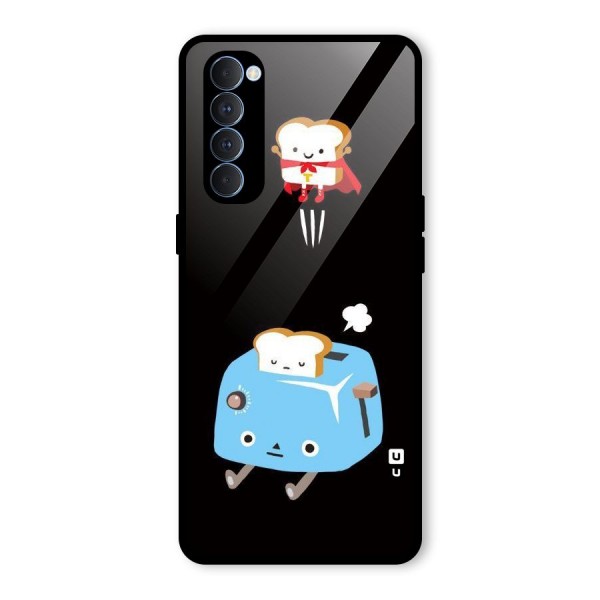 Bread Toast Glass Back Case for Oppo Reno4 Pro