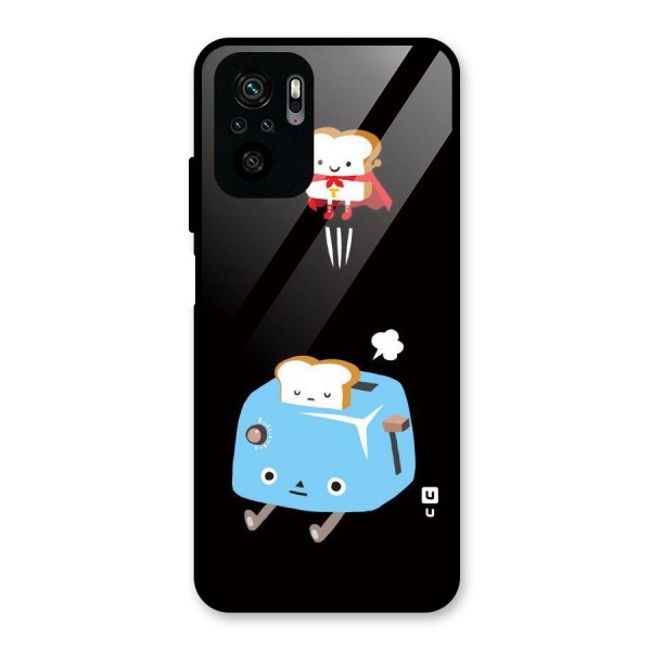 Bread Toast Glass Back Case for Redmi Note 10