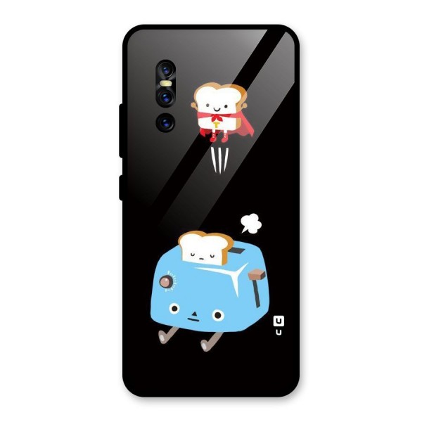 Bread Toast Glass Back Case for Vivo V15 Pro