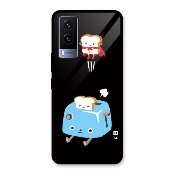 Bread Toast Glass Back Case for Vivo V21e 5G