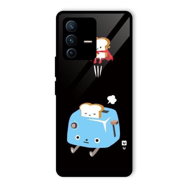 Bread Toast Glass Back Case for Vivo V23 Pro