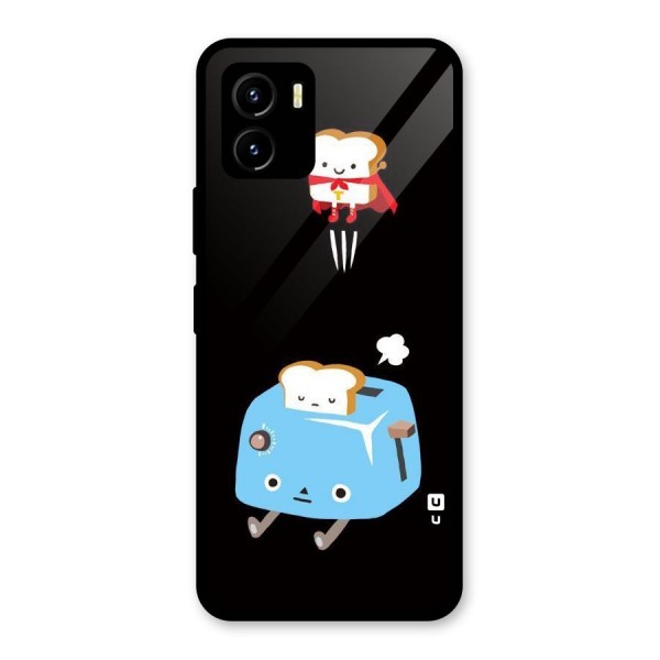 Bread Toast Glass Back Case for Vivo Y15s