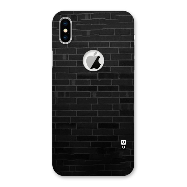 Brick Wall Back Case for iPhone XS Logo Cut