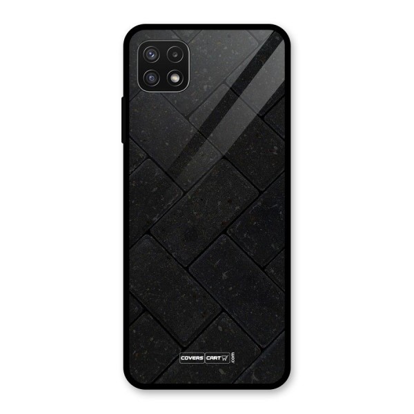 Bricks Pattern Glass Back Case for Galaxy A22 5G