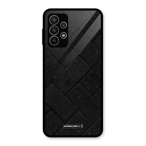 Bricks Pattern Glass Back Case for Galaxy A23