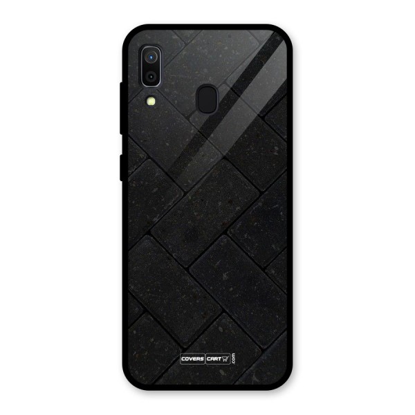 Bricks Pattern Glass Back Case for Galaxy A30