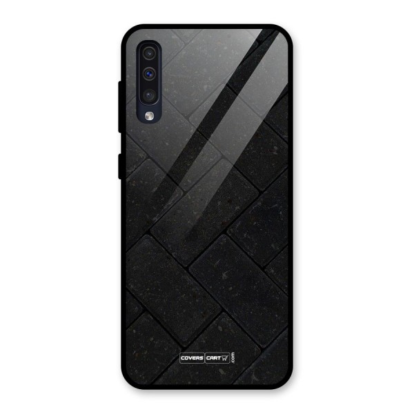 Bricks Pattern Glass Back Case for Galaxy A50s