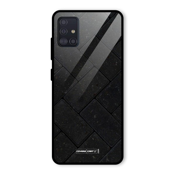 Bricks Pattern Glass Back Case for Galaxy A51