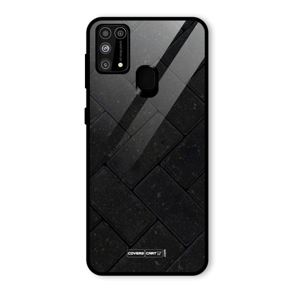 Bricks Pattern Glass Back Case for Galaxy F41