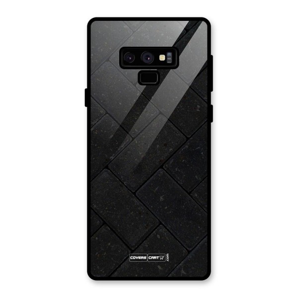 Bricks Pattern Glass Back Case for Galaxy Note 9