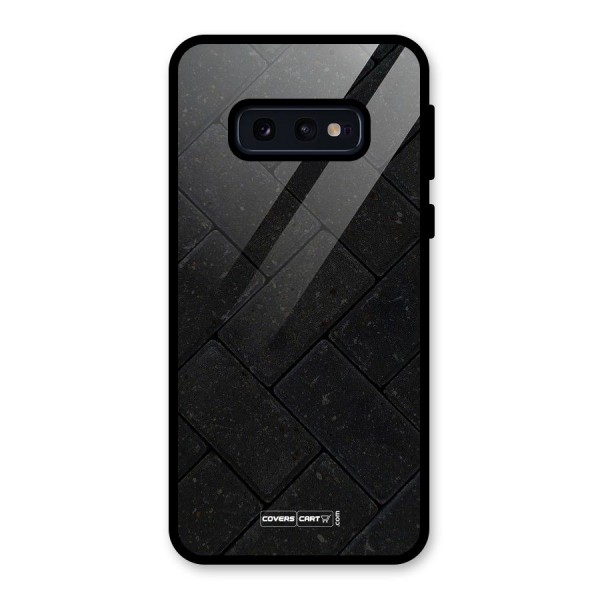 Bricks Pattern Glass Back Case for Galaxy S10e