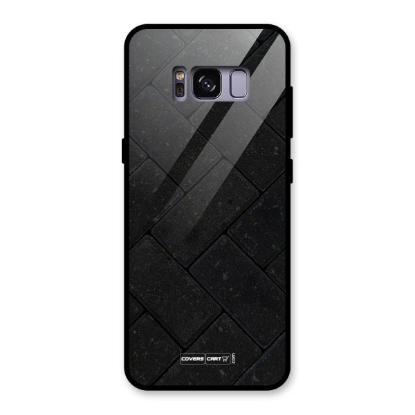 Bricks Pattern Glass Back Case for Galaxy S8